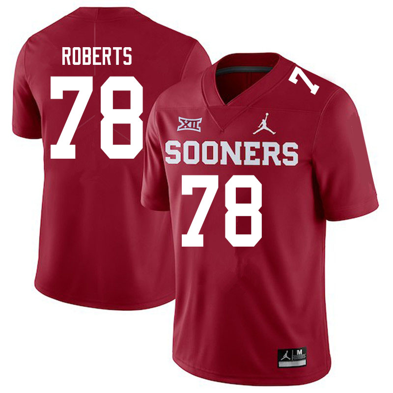 Oklahoma Sooners #78 Bryce Roberts Jordan Brand College Football Jerseys Sale-Crimson